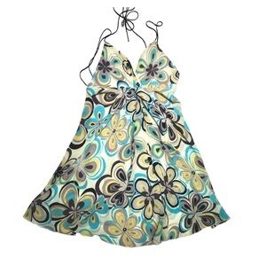 Kopa 100 % silk made in Italy floral dress size L